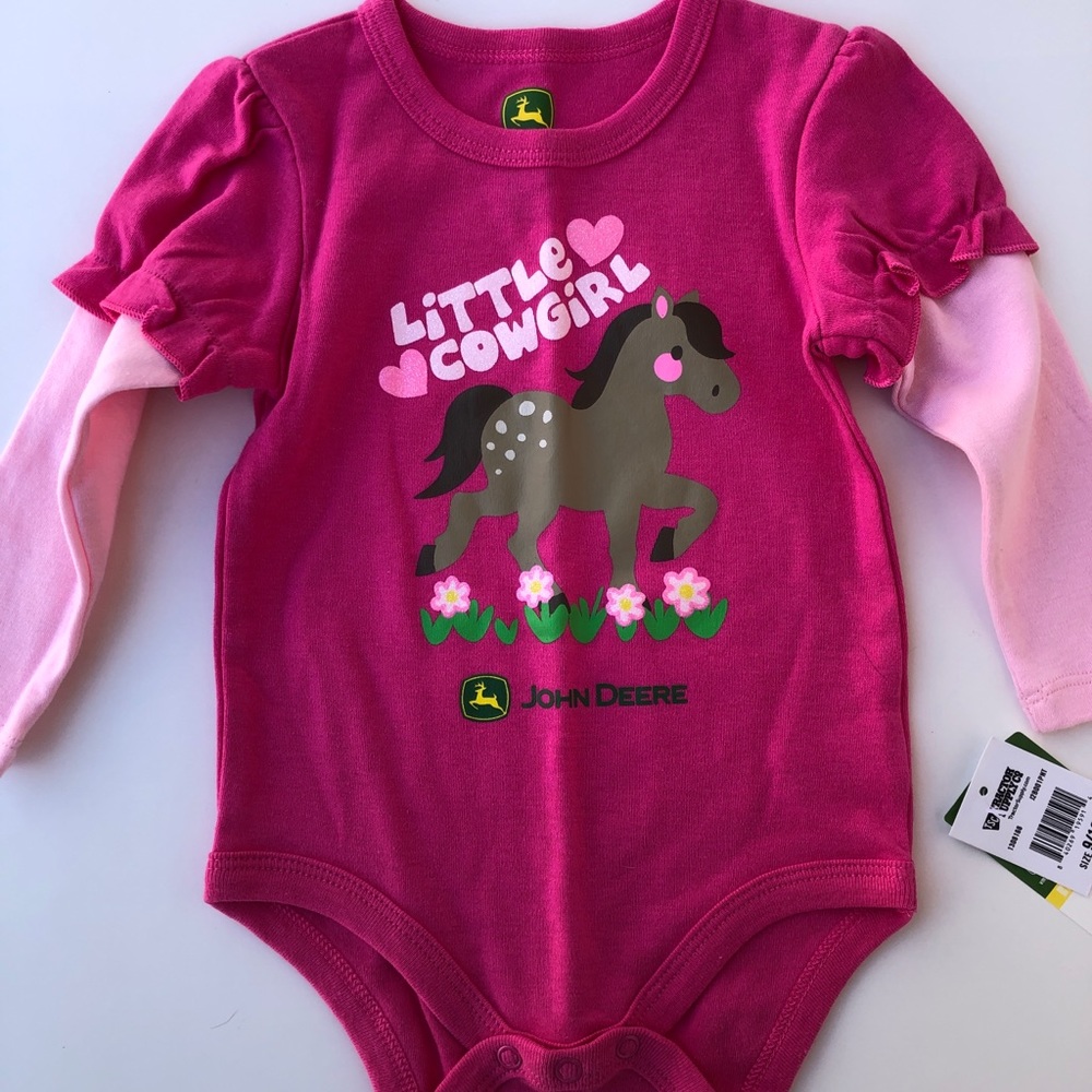 John Deere baby onesie